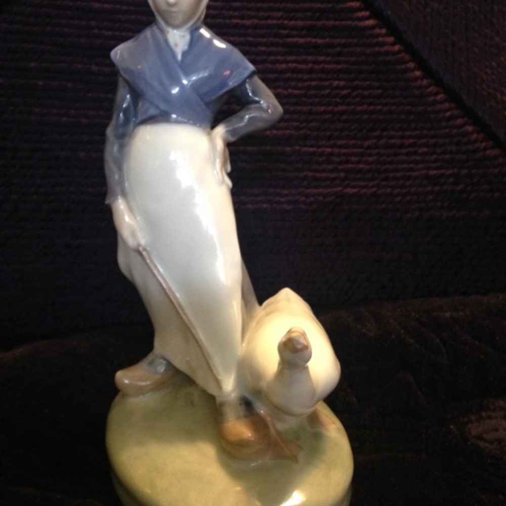 Vintage Royal Cophenhagen Girl with a Goose
